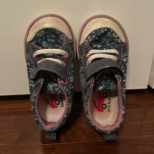 See Kai Run Navy and Pink Floral Sneakers